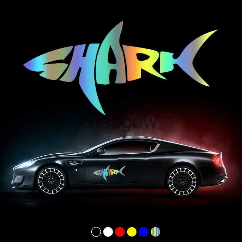 Adesivi per auto CS31083 # SHARK Parole scritte Fashion Diecut Decalcomania del vinile Adesivo per auto Impermeabile Decori per auto x0705
