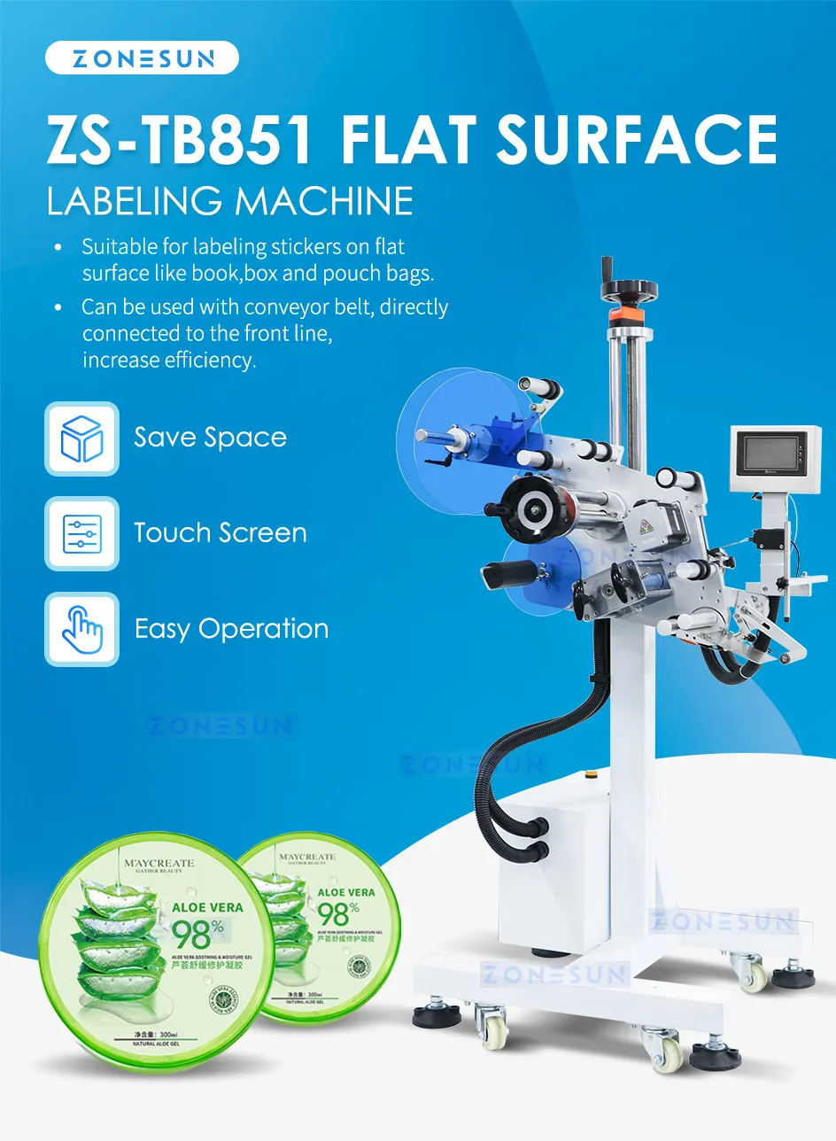 ZONESUN ZS-TB851 Automatic Flat Surface Labeling way...