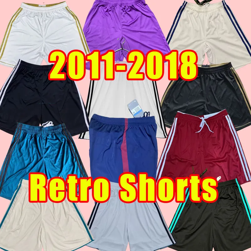 Real Madrids Retro Soccer Shorts Bale Benzema Modric Football Shirts Classic Camiseta Home Raul R.Carlos Pants 2011 2012 2013 2014 2015 2016 2017 11 12 13 14 15 16 17