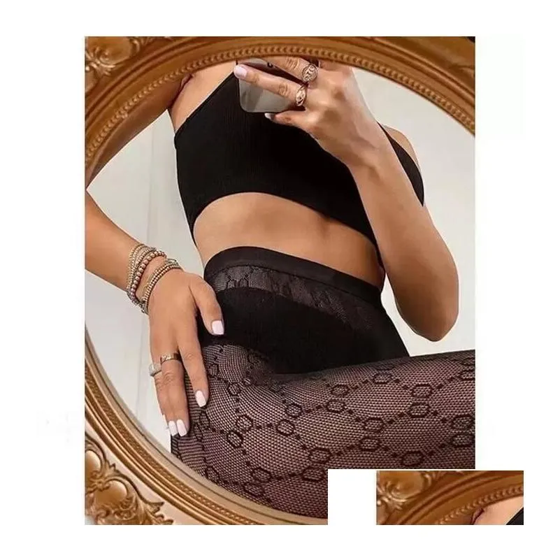 Outras meias de grife para casa, meias femininas sexy com letra, moda, luxo, verão, respirável, meia-calça, meia-calça de renda, dança, Dres, Dhqnm