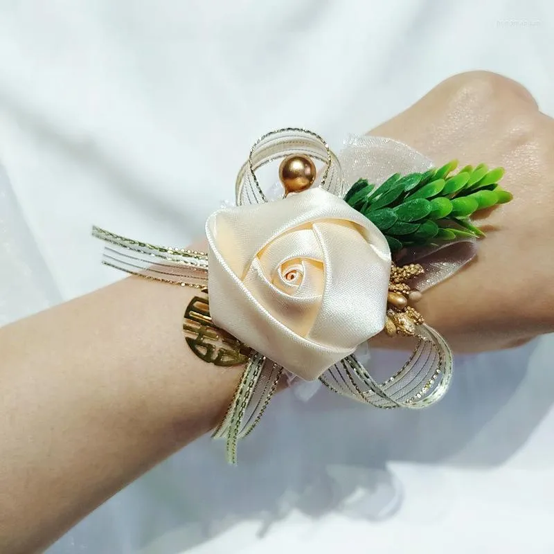 Flower Girl Pearl Beaded Flower Corsage Bracelet – Love Leigh Gift Co.