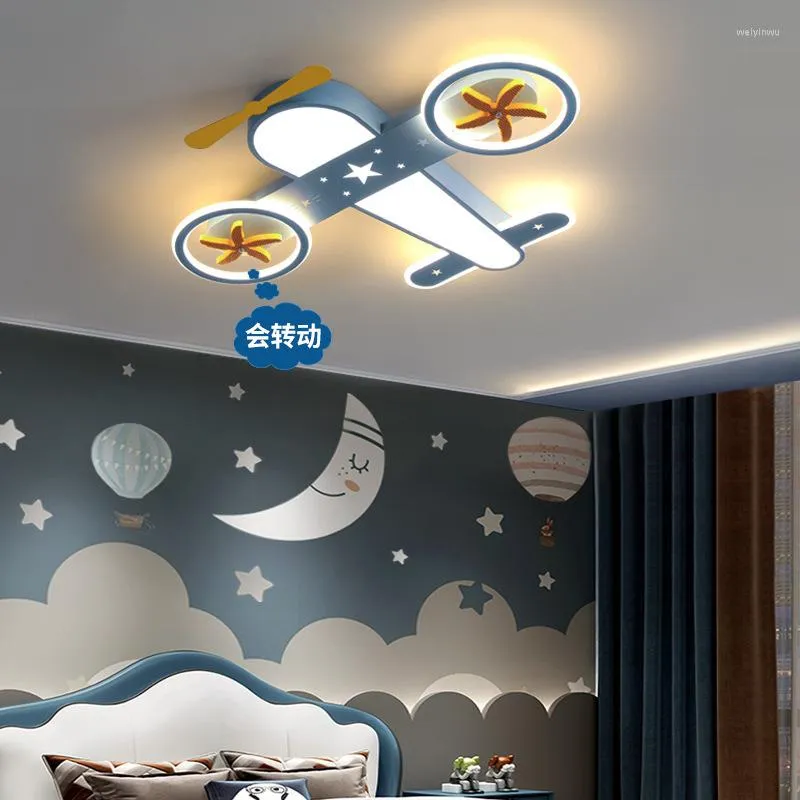 Plafonniers chambre d'enfants lampe d'avion moderne minimaliste nordique Led chambre principale lampes créatives confortables et romantiques