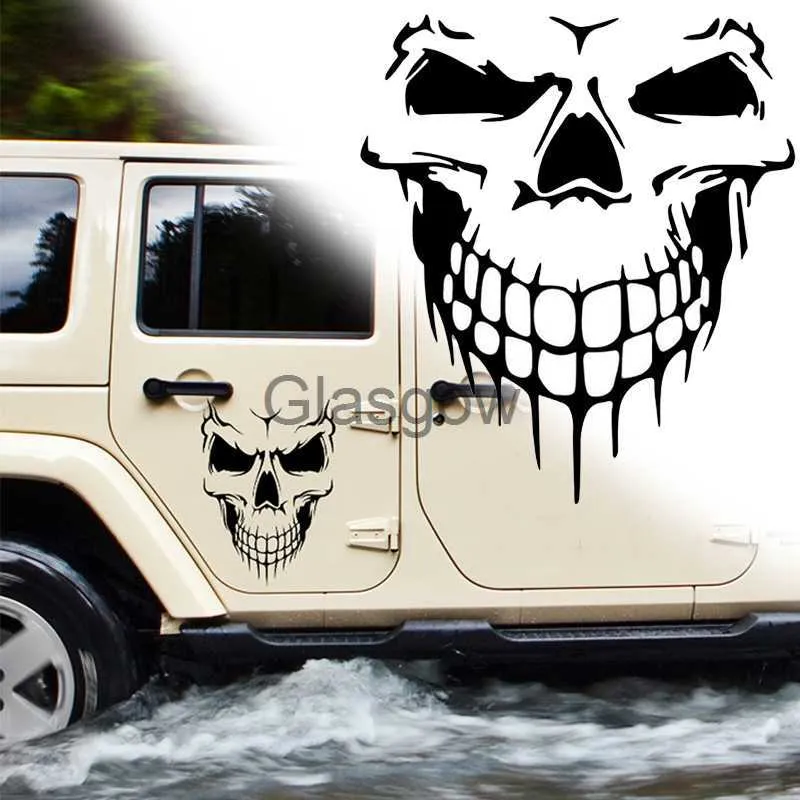 Skull Vinyl Skull Decals Removable Waterproof Car Hood Window Styling