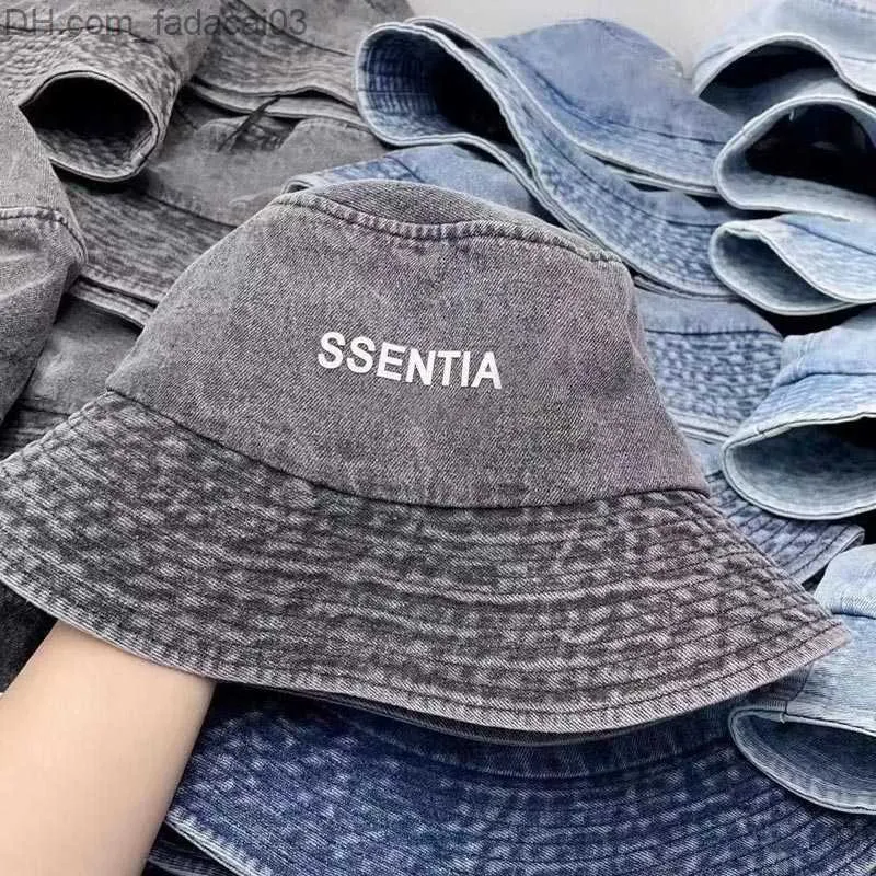 Широкие шляпы дизайнера Mens Womens Bucket Hat Denim Cacquette Bob Cowbo