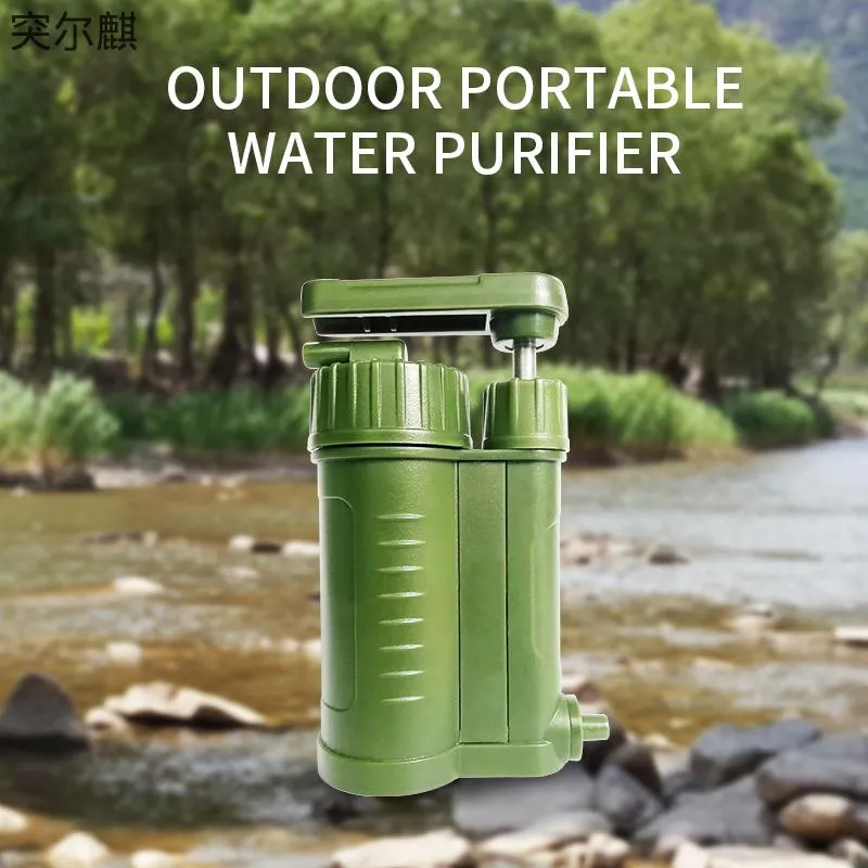 Curtains Pump Survival Water Filter Tourist Outdoor Cleaning Purification System Camping Soldier Tourism Filtering Supplies 1000 L Liters
