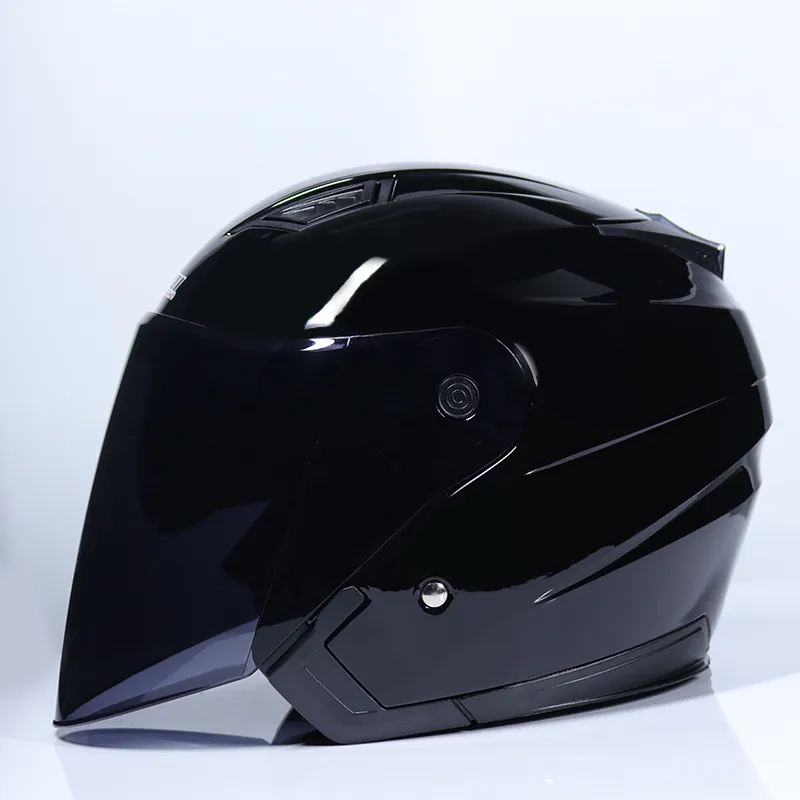 Cycling Helmets Brand Jiekai motorcycle helmet Four season unisex electric Scooter motos half helmets double visor 230704