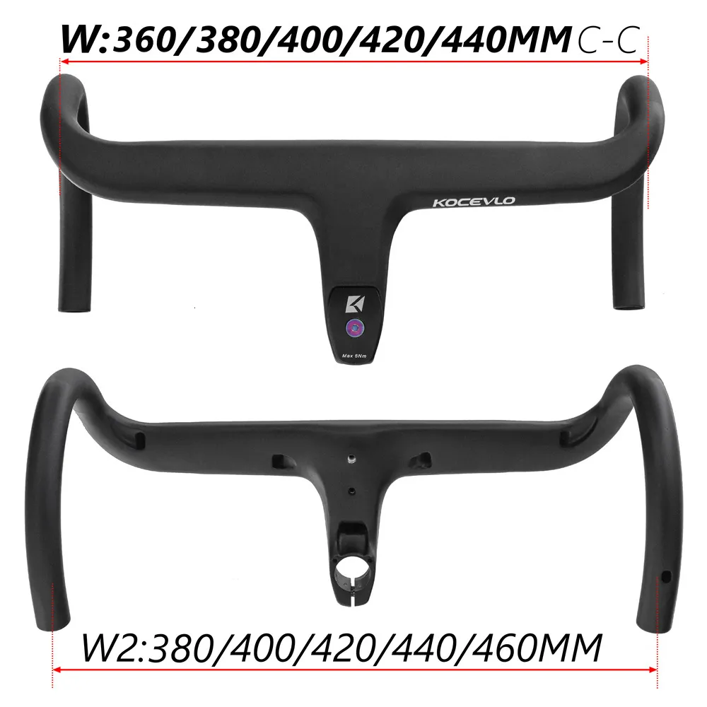 KOCEVLO Full Carbon Fiber Integrated Bike Parts Handlebar With Spacers  28.6mm Essential Cycling Accessory From Ning07, $199.64
