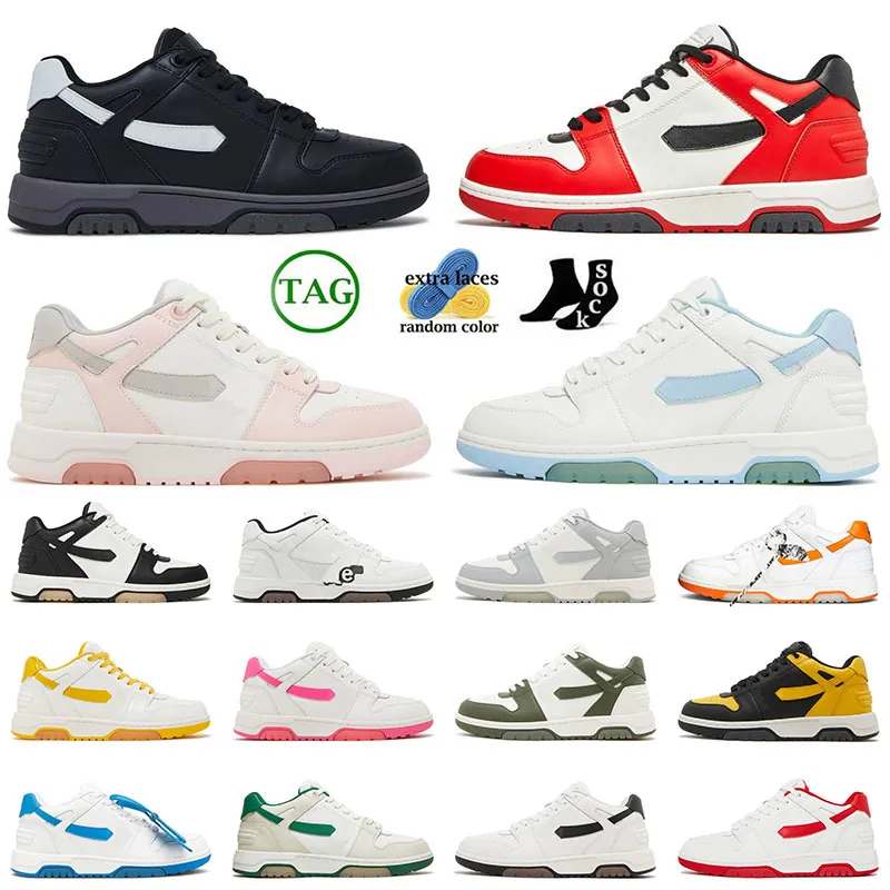 off white out of office top-low Designer hommes femmes qualité chaussures de course Noir blanc rose cuir bleu clair brevet sneakers chaussures de course 【code ：L】