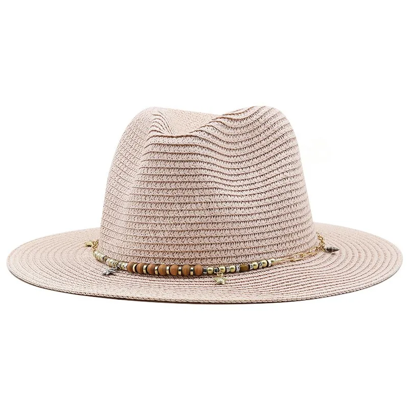 Mannen en Vrouwen Zon Bescherming Strooien Hoed Panama Stijl Zonnehoed Zomer Outdoor Reizen Anti-Uv Strand Cap Grote rand Visserspet