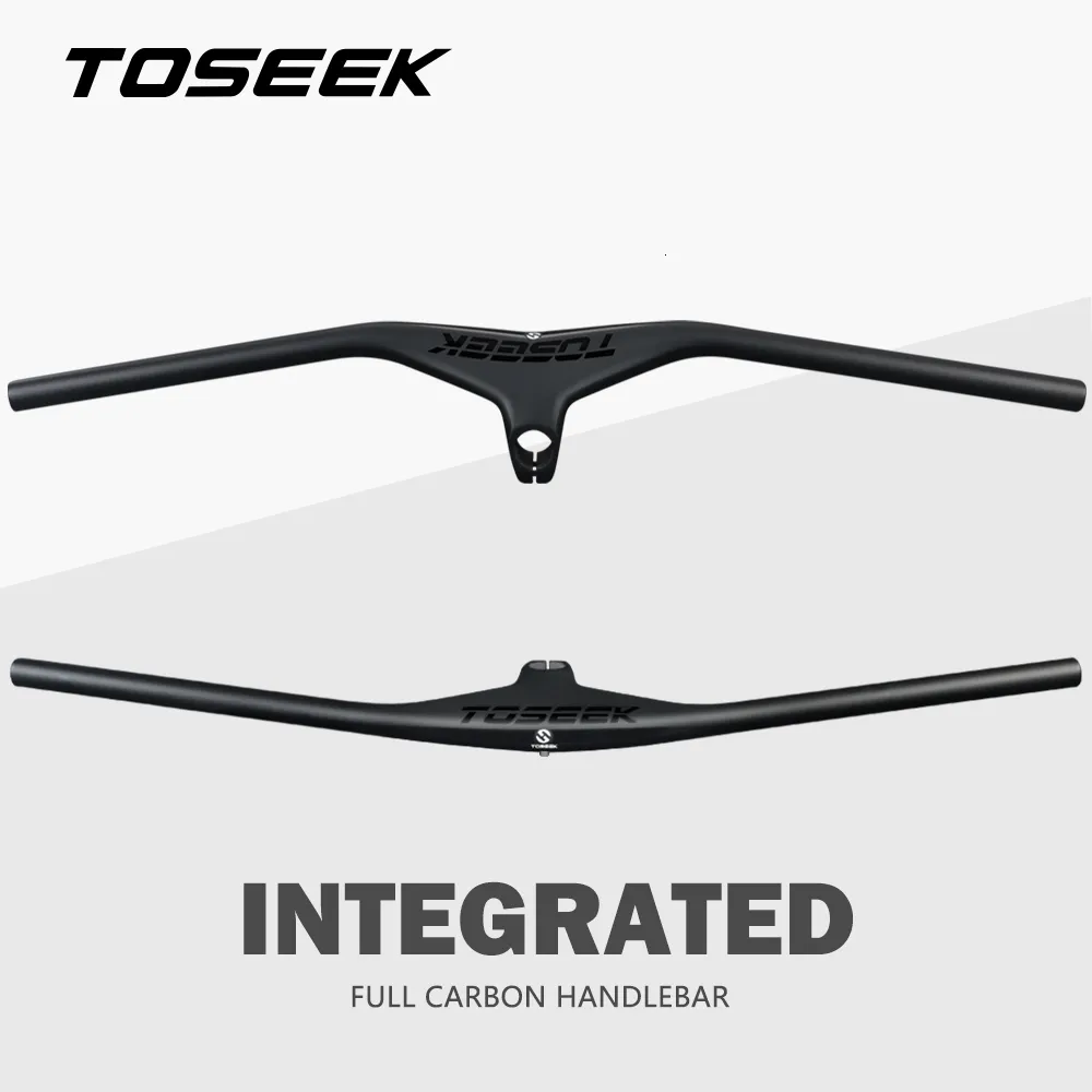 Composants de guidon de vélo TOSEEK VTT VTT 28,6 mm Guidon intégré en fibre de carbone 720740760780800 mm Potence 708090100 mm Pièces de vélo 230704