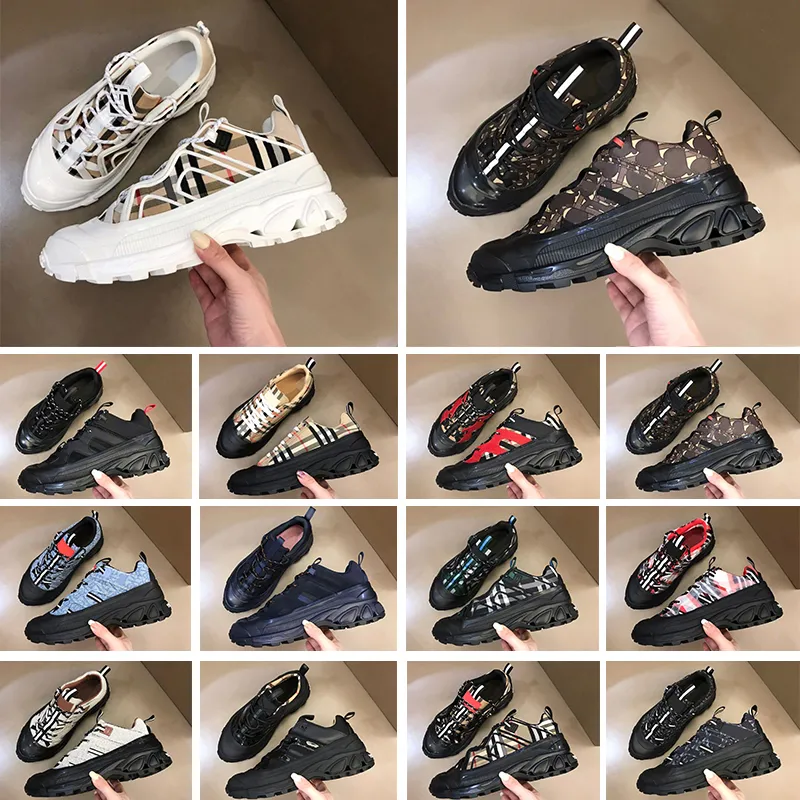 Designer Arthur Casual Shoes Striped Vintage Sneakers Womens Men Shoe Luxury Fashion Trainers Platform Suede Leather Sneaker Plaid With Box
