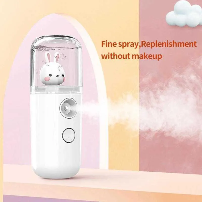 Mini Facial Steamer - Portable Nano Face Mister, Cool Mist Humidifier ...