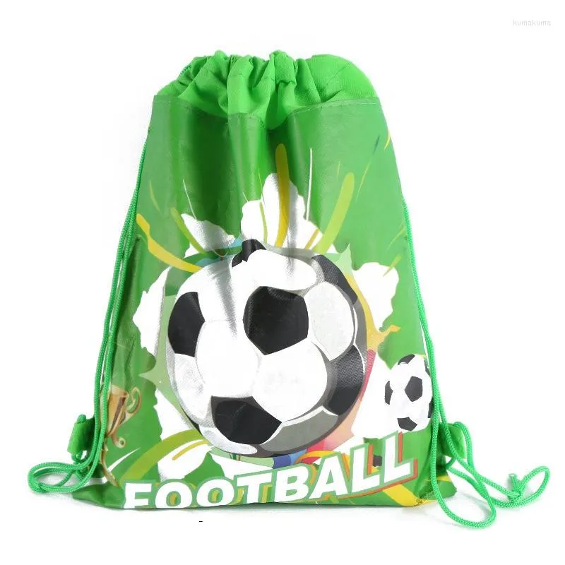 Geschenkpapier „Alles Gute zum Geburtstag“, Veranstaltungen, Partys, Jungen, Kinder, Gastgeschenke, Fußball-Thema, Mochila, Babyparty, Dekorieren von Fußball-Geschenktaschen mit Kordelzug