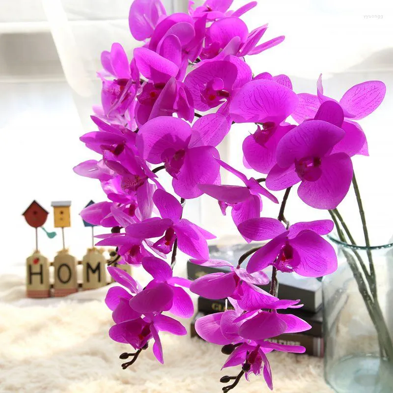 Decorative Flowers 1Pc Artificial Silk Orchid High Quality Butterfly Moth Fake Flower For DIY Real Touch Home Wedding Festival Decoration