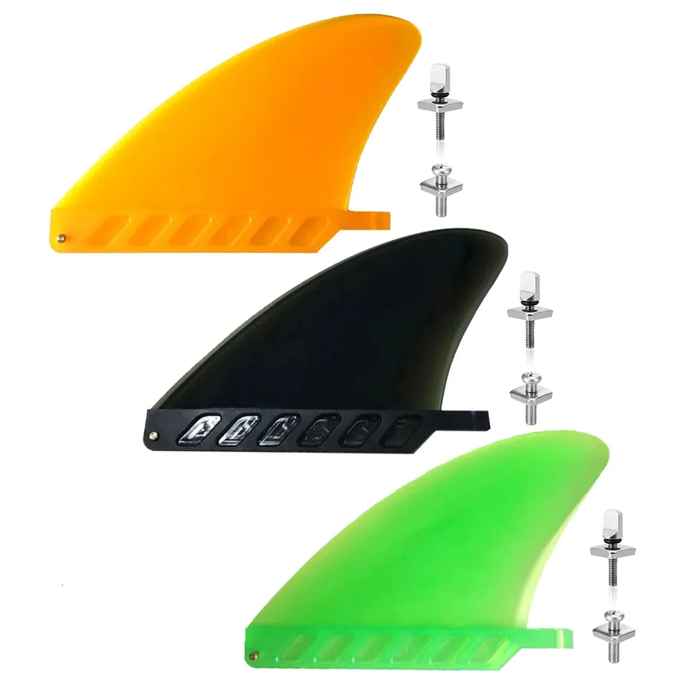 Accessoires de kayak 4,6 pouces Soft Flex Sup Center Fin Aileron d'eau blanc pour Air Sup Long Board Planche de surf Paddle Board gonflable Accessoires de surf 230704