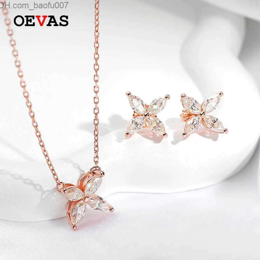 Berlock OEVAS 100% 925 Sterling Silver Moissanite Diamond Butterfly Hänge Halsband Perfekt för kvinnors glittrande utsökt smyckesset Present Z230706