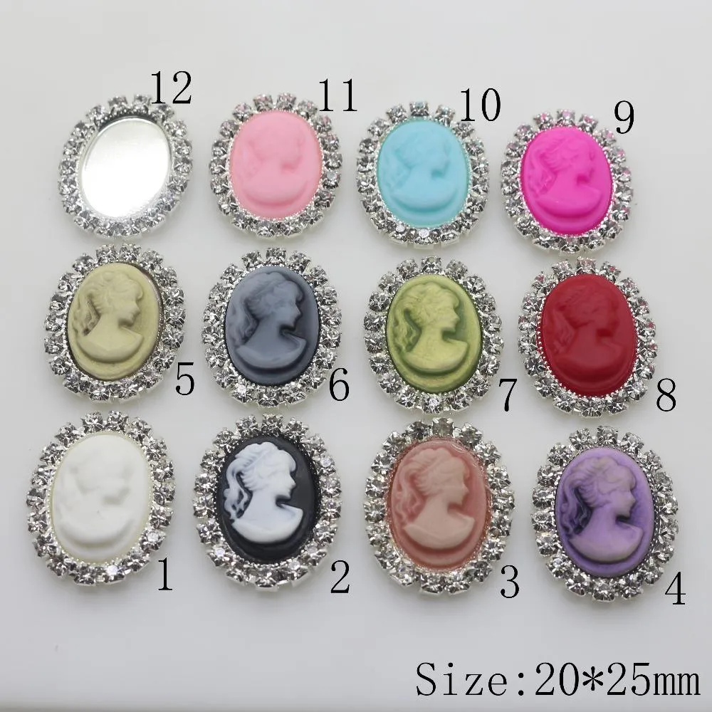 Brooches Free Shipping 100pcs Resin Oval Diy Rhinestone Brooches Wedding Invitation Decorative Crafts Beauty Avatar Clothing Buttons