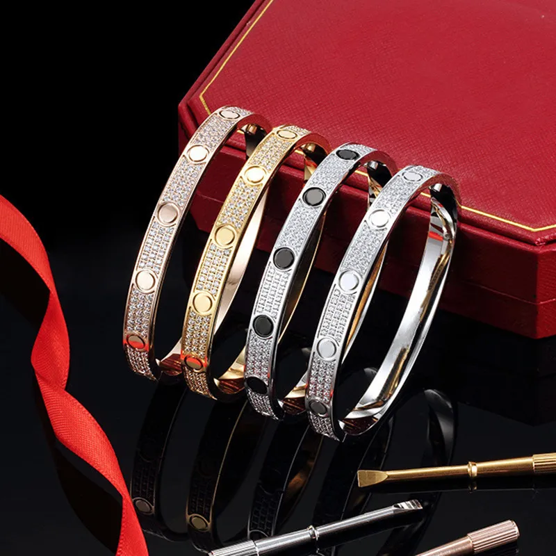 Sunny Jewelry Stainless Steel Bracelets Lock Heart Bangle for Women Men  Numerals Screw Zircon Hand Jewellery Party Couple Gift - AliExpress