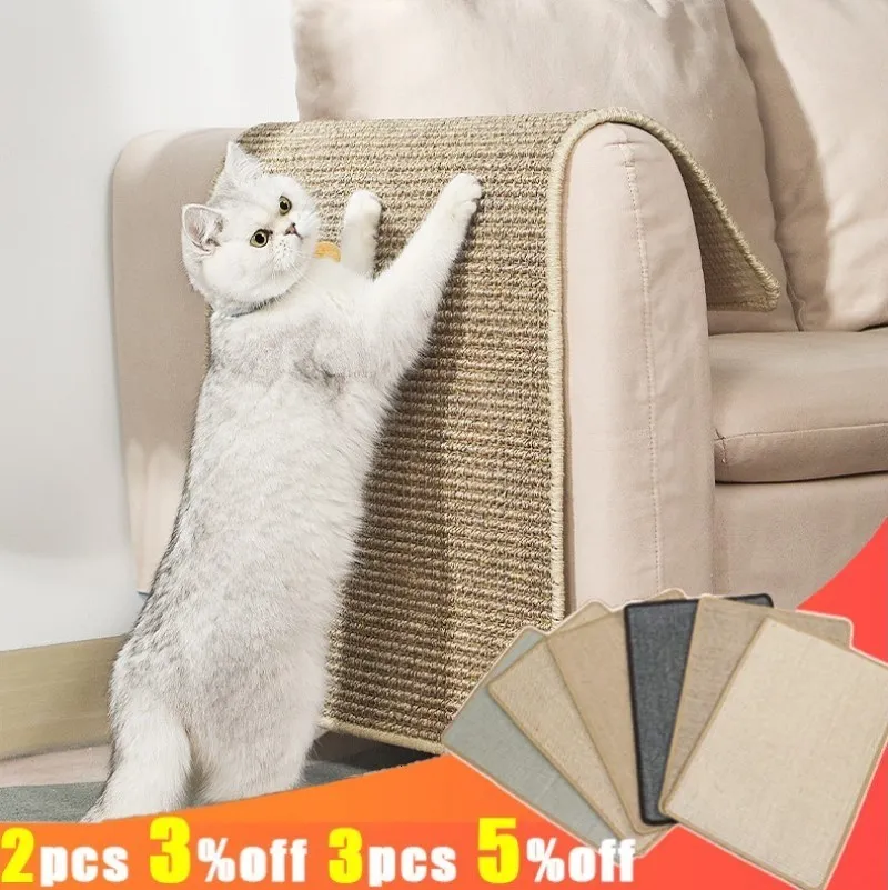 Kedi mobilya çizikler kedi çizicisi sisal mat tahta kedi çizik keskinleştirme tırnakları kazıyıcı kedi ağacı kedi çizme sonrası kanepe paspaslar mobilya koruyucusu 230704