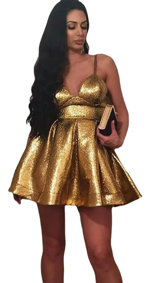 Keeps getting better gold skater cheap dress