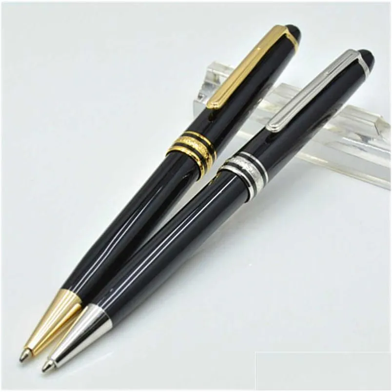 Ballpoint Pens Высококачественная 163 Ярко -черная ручка / роллер классический офисные канцелярские канцелярские принадлежности для подарка на день рождения доставка Dh4lg