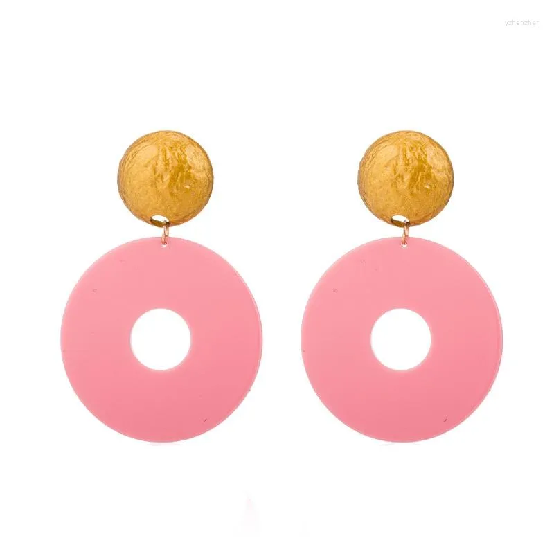 Stud Earrings Fashionable And Sell Resin Circle Alloy Multi - Color Trend Single Product