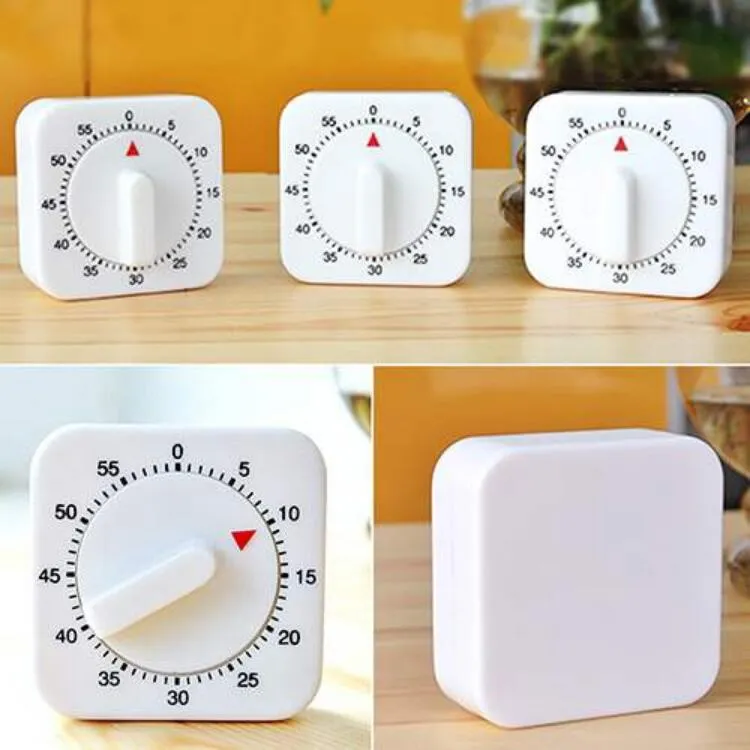 Square Kitchen Timer - 60 Minute Mechanical Cooking Timer for Baking ...