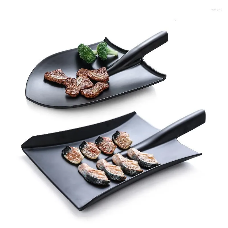 Vaisselle Ensembles Assiette Plats Et Assiettes Vaisselle En Mélamine Carré Solide Sushi Steak Barbecue Barbecue Fromage Pizza Dessert Gâteau Plat De Fruits