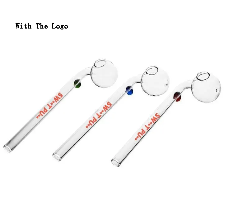 Curved glass pipes hookahs Oil Burners Pipes with Different Colored Balancer Water Pipe smoking GA2 With The LOGO