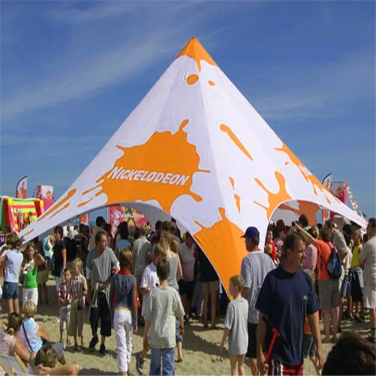 Witte Star Shelter Tenten Outdoor Star Canopy Tenten voor evenementen met bedrukking