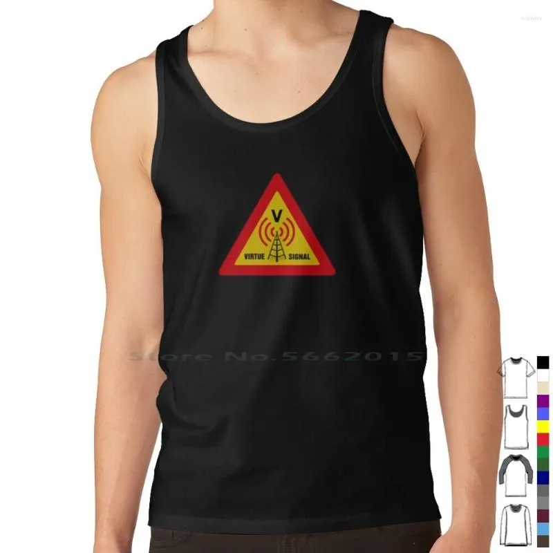 Mannen Tank Tops Deugd Signaal Top Puur Katoen Vest Sjw Millennials Socialisten Collectivisten Marxisten Liberalen Mannelijke Bodybuilding