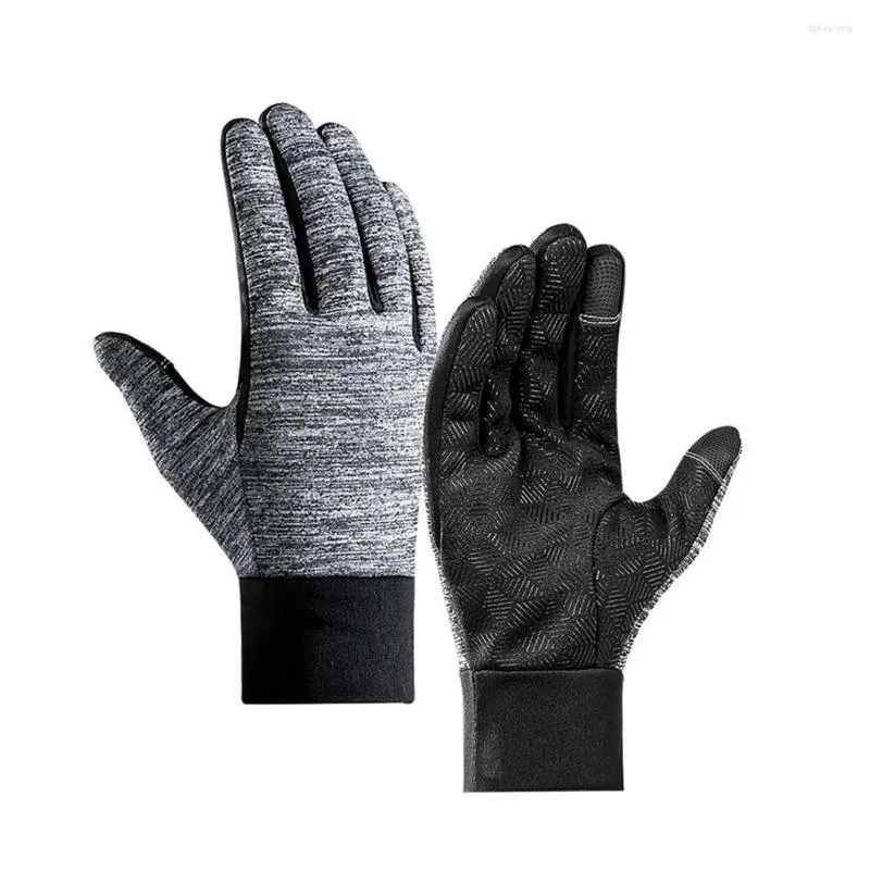 Gants de cyclisme unisexe hiver mode mitaines doux thermique chaud coupe-vent ski épais doigt complet solide anti-dérapant Sports de plein air