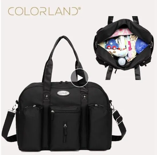 Bolsas Colorland Baby Fashion Mummy Mummy Maternity fralper Nappy Bag Organizer para Dad Mensageiro Bolsas Mãe Bolsa Bolso Maternal