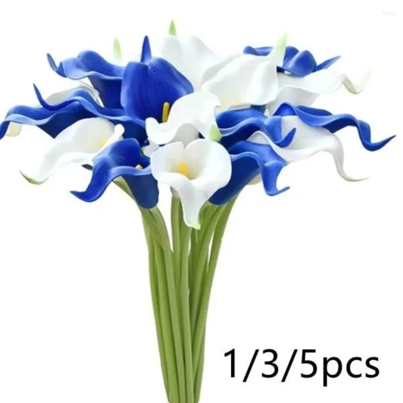 Dekorativa blommor Lily Faux Arrangemang Bukett För Hemträdgård Party Bröllop Centerpieces Blomsterdekoration