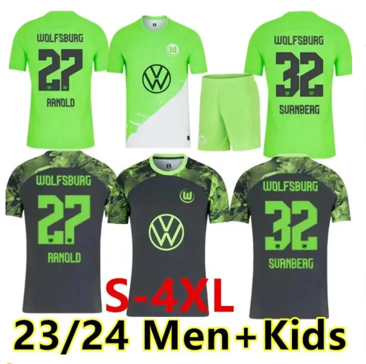 23 24 VfL Wolfsburg Fußballtrikots WEGHORST STEFFEN BREKALO 2023 2024 Fußballtrikot ARNOLD XAVER MBABU GUILAVOGUI MEHMEDI ROUSSILLON Kinderset MALLI BREKALO