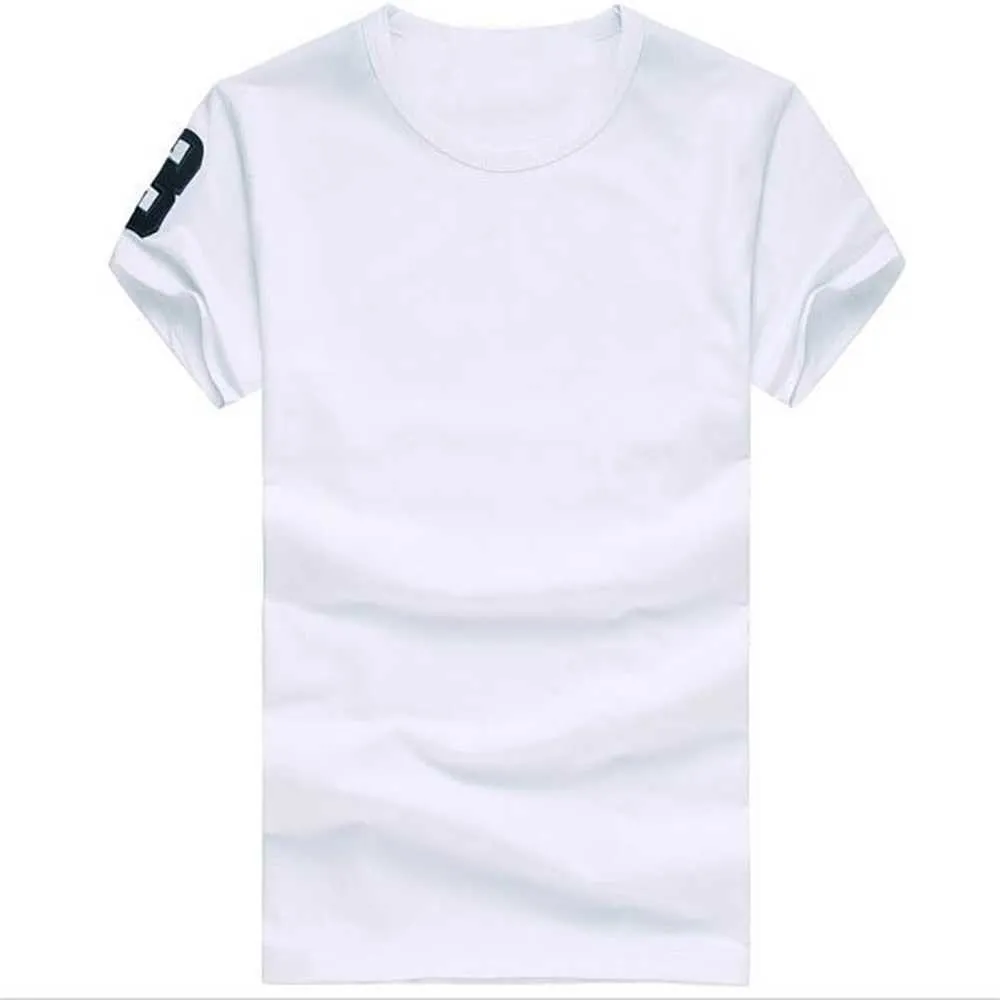 Livraison gratuite haute qualité coton nouveau o-cou à manches courtes T-shirt marque hommes T-shirts Style décontracté pour le Sport 2v04