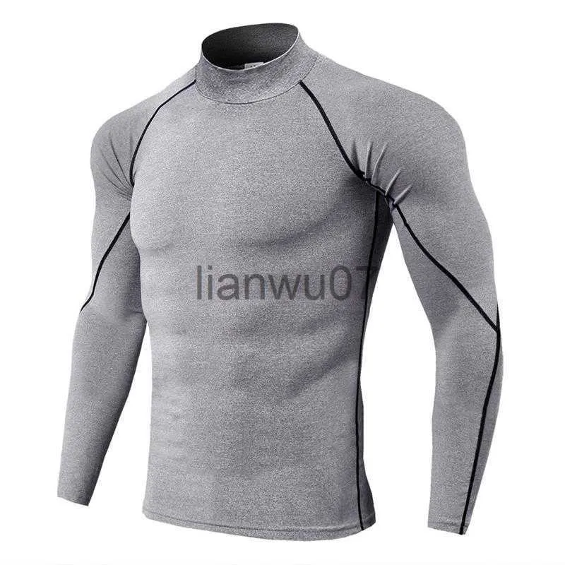 T-shirt da uomo Rashguard T-shirt manica lunga fitness da uomo Compression Basketball Training Calzamaglia sportiva Uomo Quick Dry Bodybuilding Gym Shirts J230705