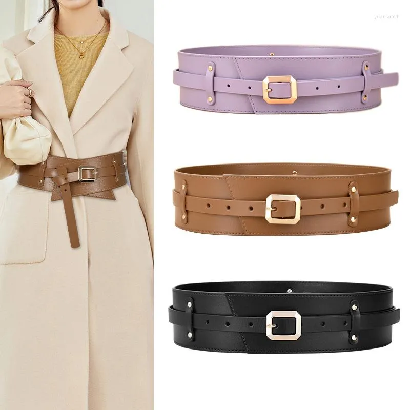 Ceintures Designer femmes en cuir véritable maigre large ceinture pour femme lâche manteau ceinture pardessus ceinture décorative séparable