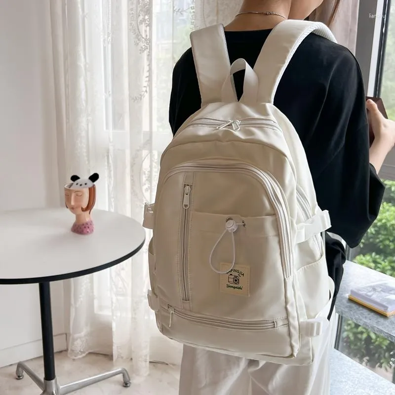 Backpack High Quality Solid Color Women Cool Men Travel Bookbag School Bag For Teenage Girls Teenagers Cute Mochila