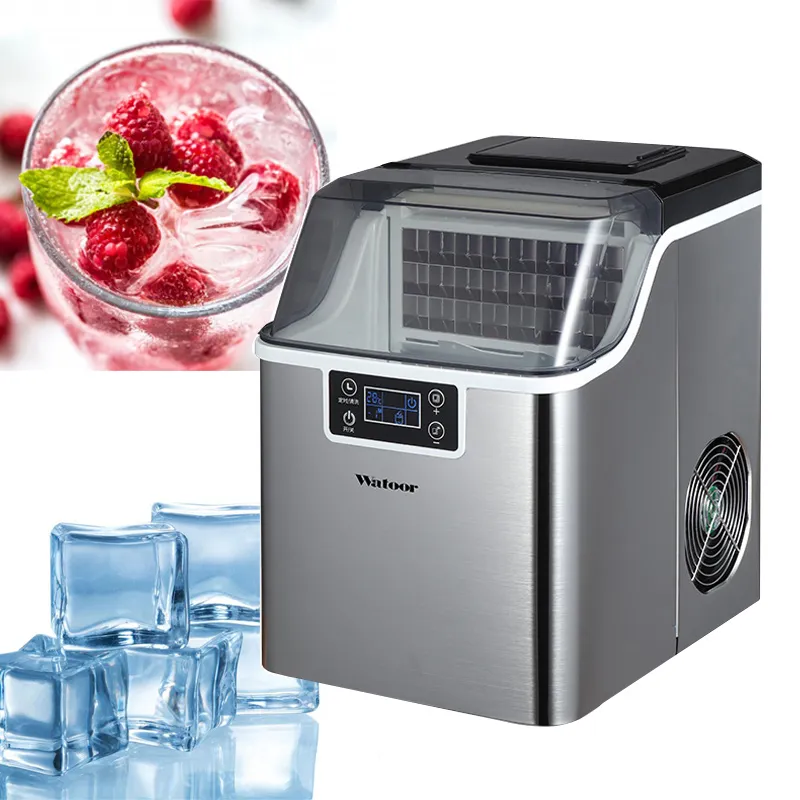 LINBOSS Commercial Automatic Ice Machine Home Portable Electric Bullet Round Ice Machine 30kg/24H Coffee Bar Milk Tea Shop