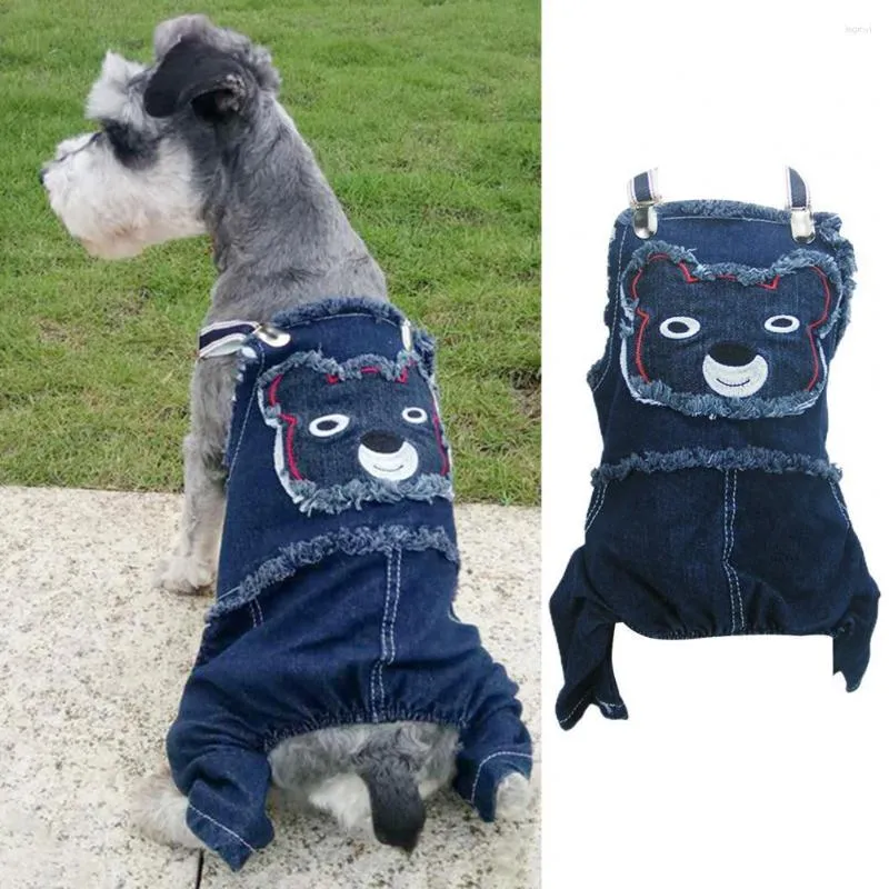 Abbigliamento per cani Salopette di jeans Tuta calda Pet Jean Costume a quattro zampe