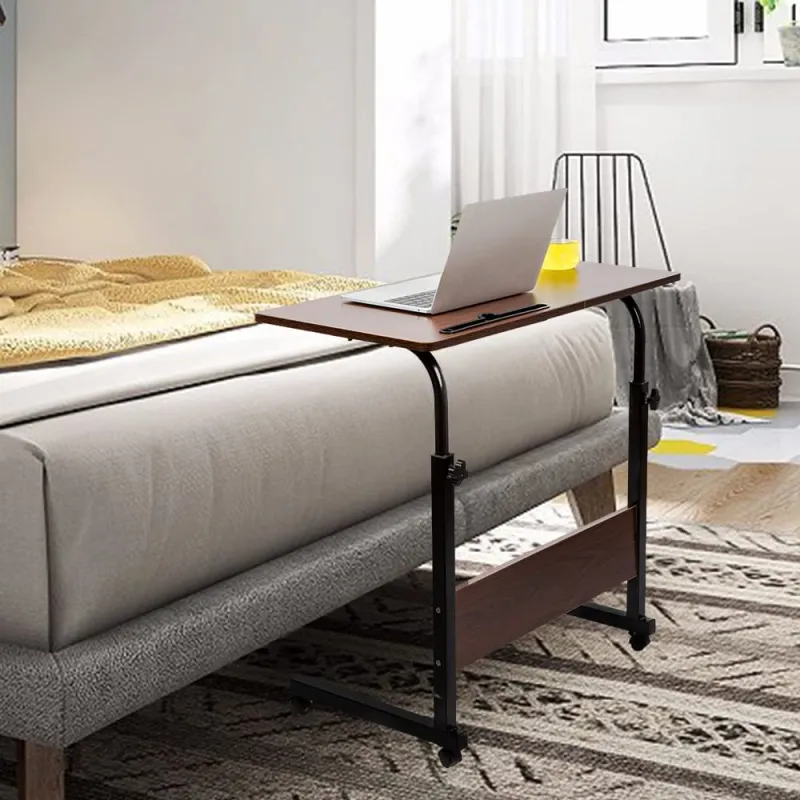 Table de lit pour ordinateur portable,Table d'appoint à roulettes pour lit  et canapé, Réglable