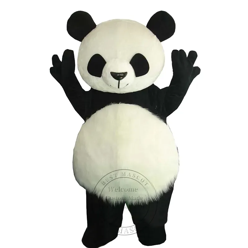 Ventes chaudes Taille adulte Costume de mascotte Panda géant Déguisement Carnaval Costume en peluche