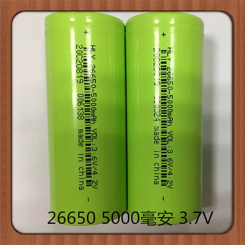 Batterie au lithium 26650, 5000mAh, 3.7V, décharge 5C