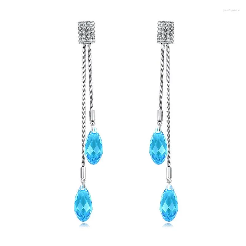 Stud Earrings ER-00366 Korean Fashion Crystal Earings Birthday Gift Teardrop For Women 2023 Luxury Items With