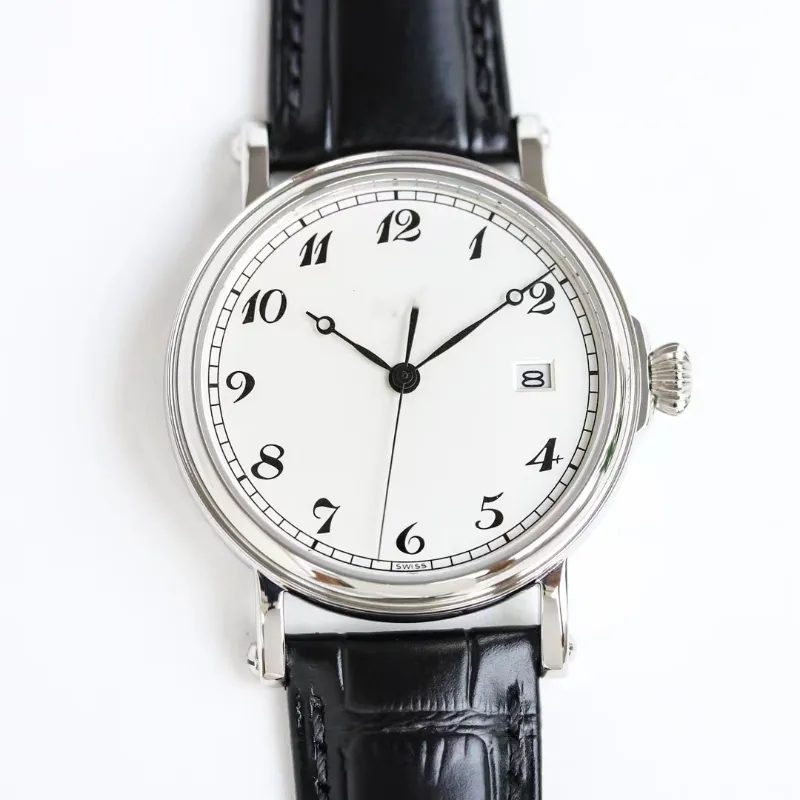 patekp高品質の文学時計クラシック5153シリーズの時計エレガントで観測所の移動時間の標準的にわずかに凸様式の青い時計鏡テーブル紳士