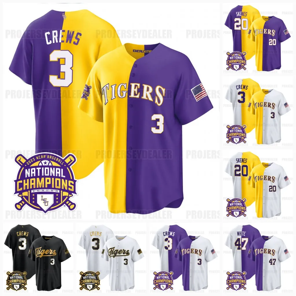 Save Big on Bulk Lsu Baseball Jersey Nike LSU Tigers 2023 College World  Series Champions Split Jersey Baseball Dylan Crews Jake Fraley White Tre