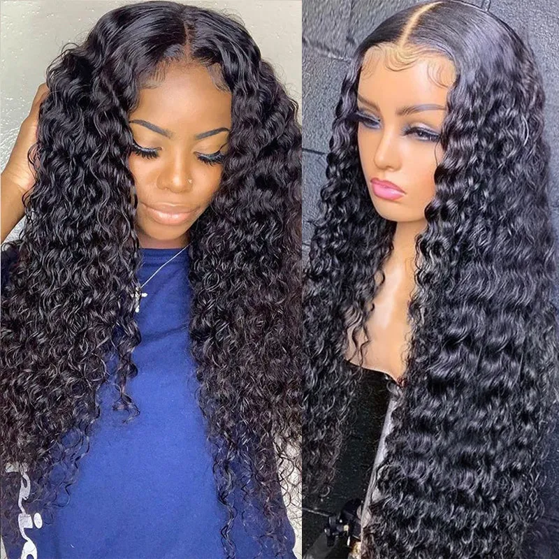 26inch Water Wave Wig 13x6 Human Hair Wigs Deep Curly Natural Wave Lace Frontal Wig For Women HD Lace Frontal Wig