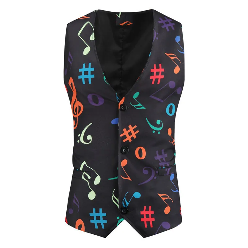 Mens Vests Fashion Print Sleeveless Tank Coat For Mens Single Breasted V Collar Waistcoat Available In For Men Christmas Vest 230704 From 51 86 DHgate