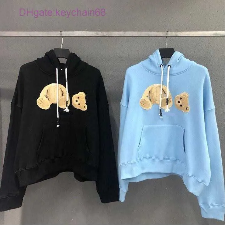 Sweatshirts Rea Mode Luvtröja Broken Bear Sweatshirt Teddy Trendig Terry Explosion Sweater Style Herr och Damer Storlek S-xl